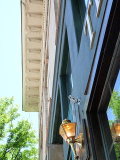 Looking up from our table at the Crown Pub in Ft. Collins