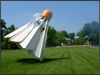 The only shuttlecock on the south lawn
