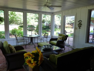 The enclosed garden porch