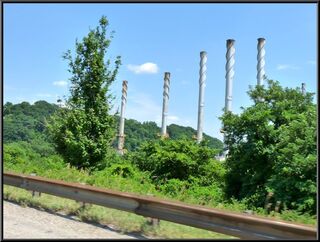 Chimneys that for some reason look like drill bits