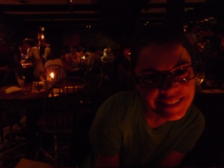 Where we could barely read the menu by candlelight