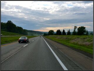 Dusk toward the Adirondacks