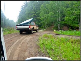 Our outfitter with our canoe