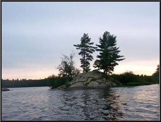 A small island on a large pond