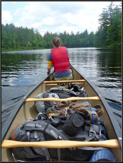 On the water with an unconsolidated pile of gear