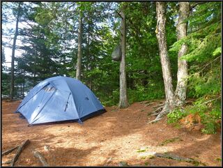 After the rain in a spectacular campsite
