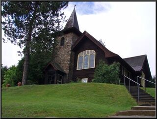 A pretty church on the hill