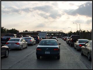 Another tollbooth, we look forward to these going away in a few days