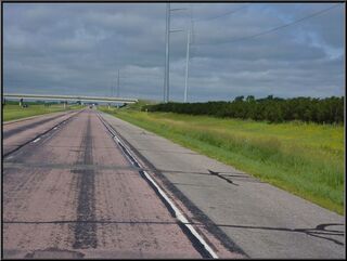 Bad interstate in western Minnesota
