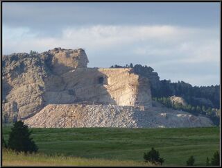 Crazy Horse mountain, when it's done he'll be riding a horse