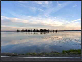 Yellowstone Lake at dusk