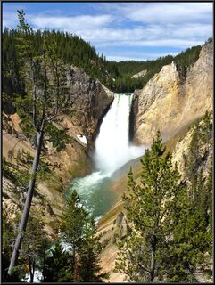 The lower falls in Yellowstone Canyon