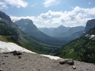 Looking down the east side of the pass, not as steep but equally pretty