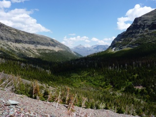 Looking back down the valley, which thankfully will be five miles down tomorrow