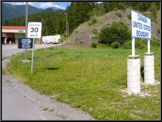 It takes minutes, not hours, to cross in Montana