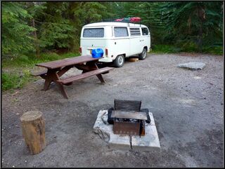Morning in the less competitive Mount Kerkeslin campground