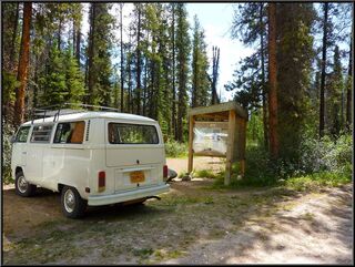 The bus' campsite for the night