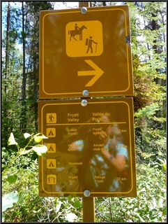 We're heading to Brussel's Campground at 18 kilometers, which is apparently not actually on the sign