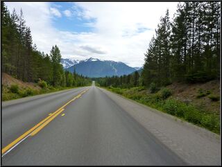 Road shot east of Terrace