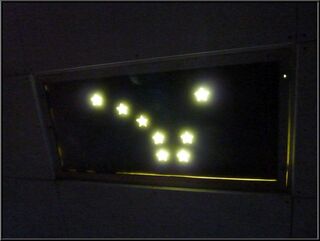 Cleverness with fluorescent lights in the forward observation deck