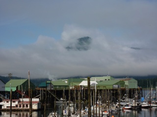 Lingering morning clouds about to disappear