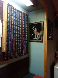 Elvis, tonight looking over our Mexican dinner