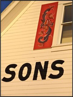 Rosemaling on the Sons Of Norway building