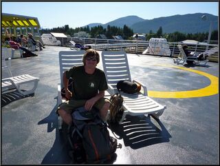 Brian, settling in for a day on deck