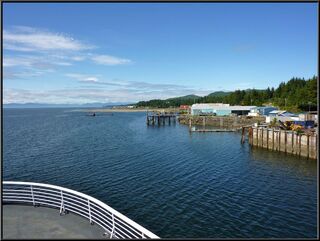 Docked in Kake in the late afternoon