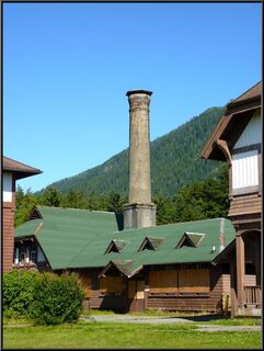 A great old chimney over part of the now closed Sheldon Jackson College
