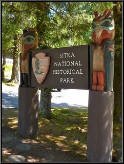 Sitka National Historical Park, a huge collection of totem poles on a pleasant walking loop