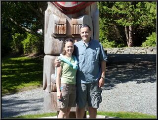 Todd and Cori, modeling in front of the Fertility Pole