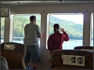 Todd and Cori keeping an eye on our route
