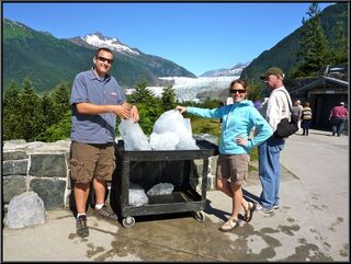 Todd and Cori toying with glacier