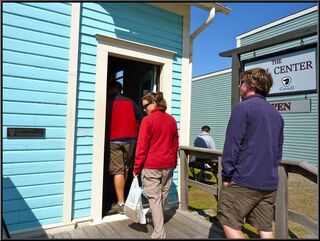 Heading into the Trail Center to pick up our permits and receive guidance