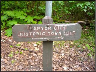 Free of packs and tents pitched, we head over to the old Canyon City site