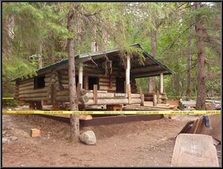 The old warming hut, getting a new foundation