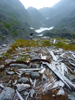 Looking toward the pass from the Scales