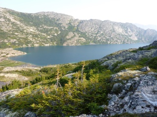 Looking down on Deep Lake