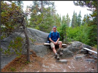 Brian, demonstrating sitting. It didn't catch on