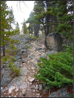 The first two miles were a lot of rocky uphills