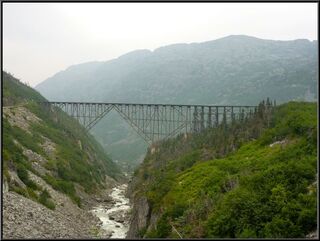 The steel bridge on the way down