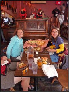 Pizza, nachos, beverages and great company