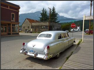A 51 Caddy, available for rides. Because prospectors had Cadillacs?