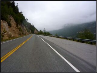 Heading up the grade of White Pass