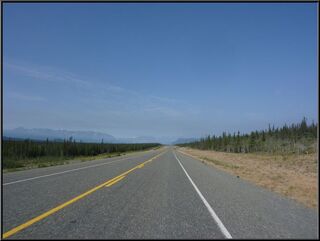 The road to Haines straightens out and clears up