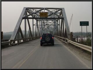 Crossing the Tanana River outside of Tok