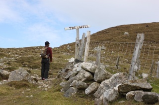 Starting a little hillwalking. We are not sure where to, but the well seems like a fair start.