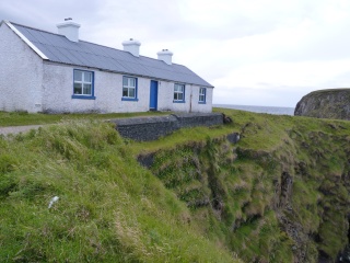 Old house next to the steepest boat launch we have ever seen.