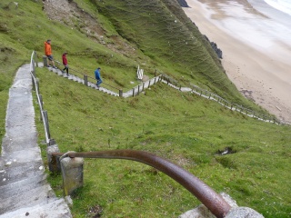 The stairs to Silver Strand beach.